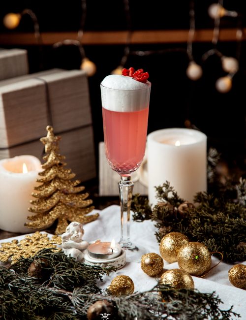 fruit juice with foam on top
